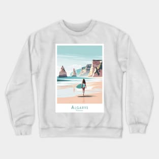 Surfer Girl - Algarve Serenity - Surfer's Paradise in Portugal Crewneck Sweatshirt